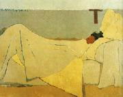 Edouard Vuillard In Bed oil on canvas